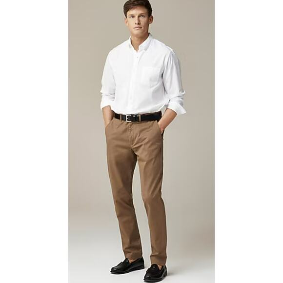 J.Crew 1040 Athletic Tapered-Fit Tech Pants Mens W32 L34 Brown Performance AU209 - Picture 3 of 10